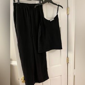 Stateside black pants and cami set size S